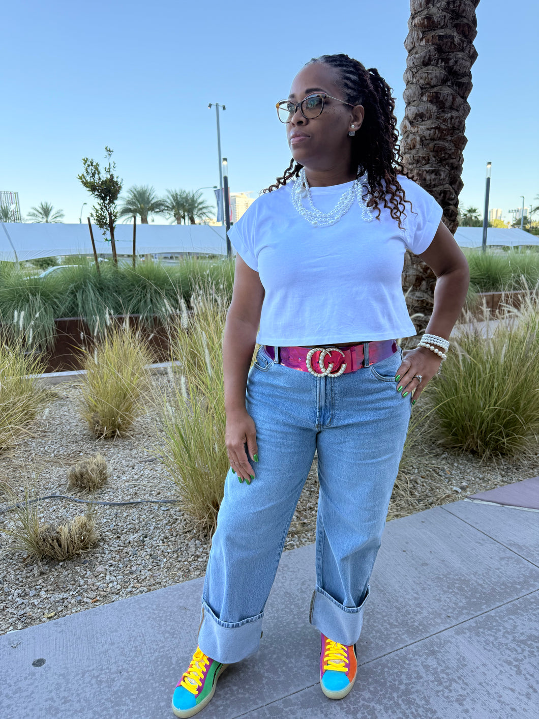 Curvy Wide Cuff Jeans