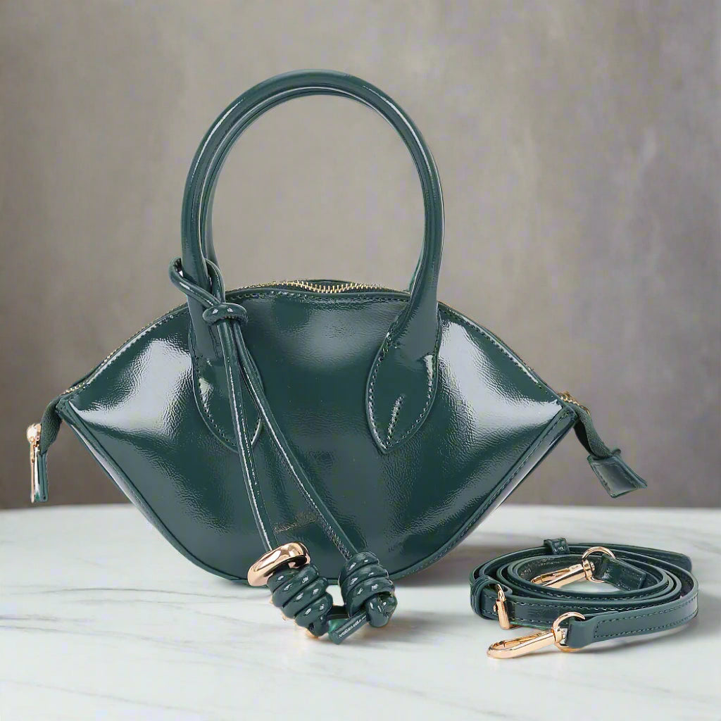Patent Leather Top Handle