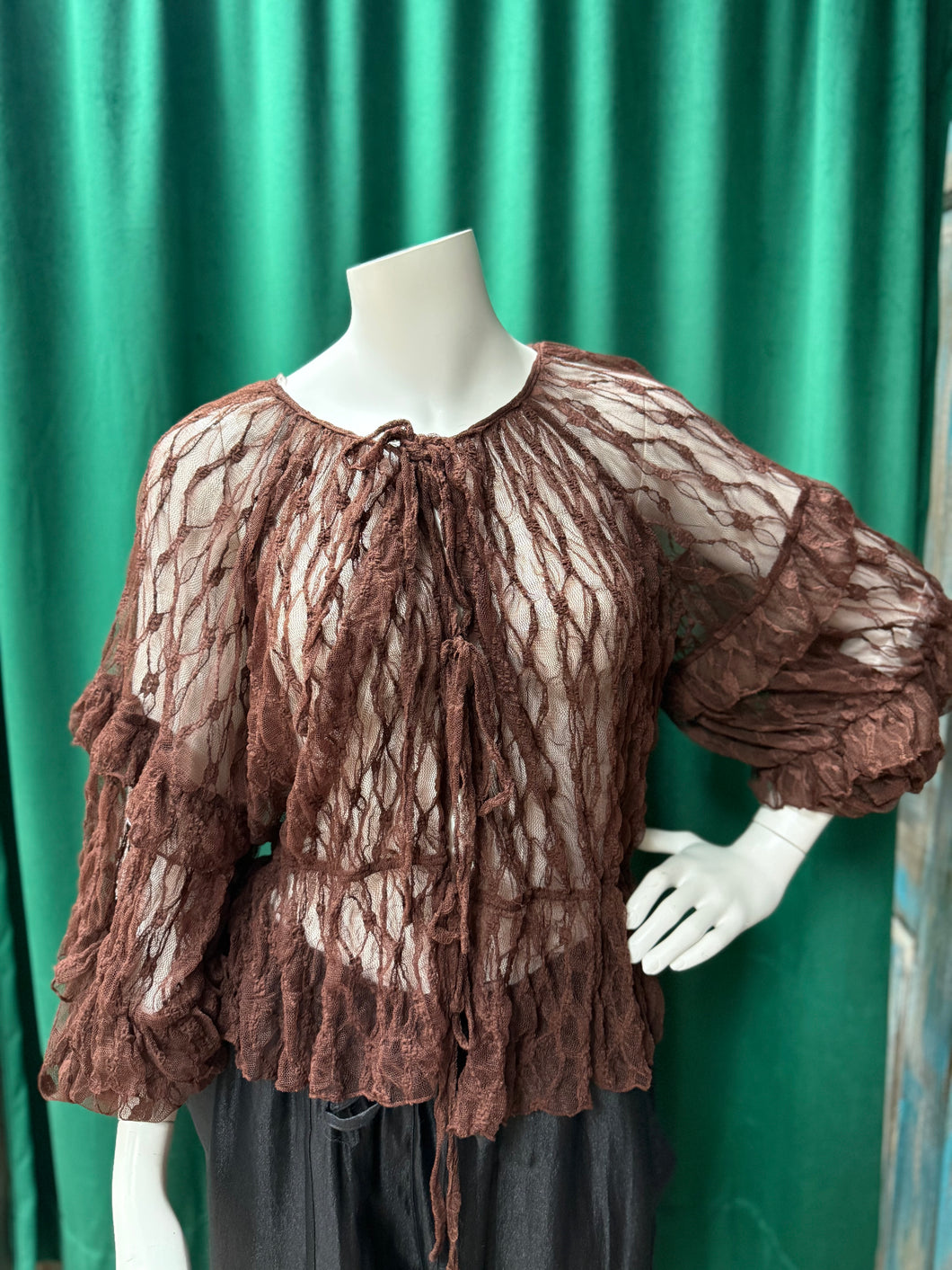 Chestnut Lace Top