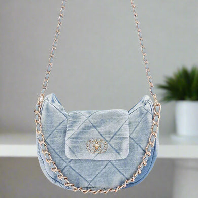 Quilted Denim Crossbody
