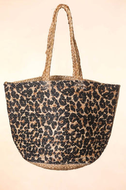 Handmade Leopard Print Tote Bag