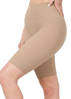 Seamless Ribbed Biker Shorts