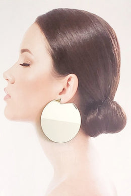 Mirrored Disk Earrings