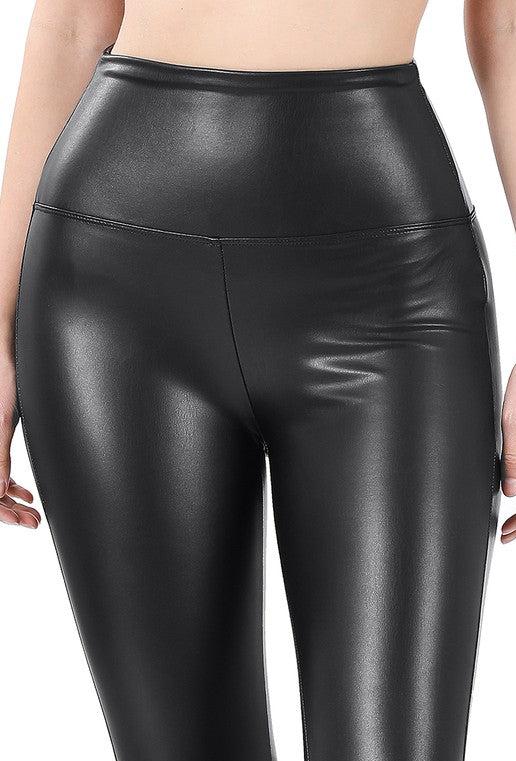 Curvy Faux Leather Leggings