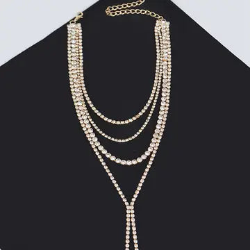Multi Layered Rhinestone Necklace
