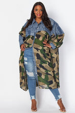 Load image into Gallery viewer, Curvy Mixed Print Dress/Duster Jacket