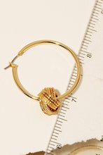 Load image into Gallery viewer, Brass Knotted Hoops
