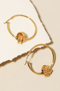 Brass Knotted Hoops