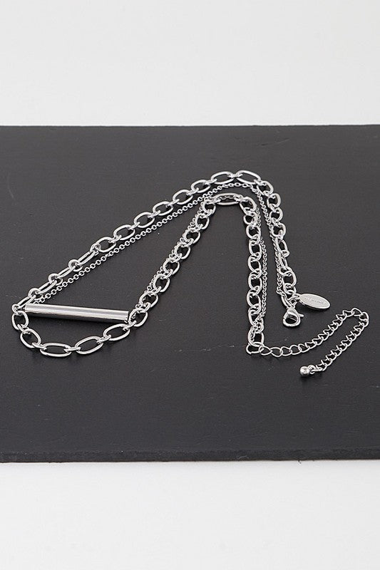 Double Bar Chain Necklace