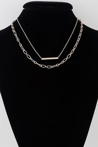 Double Bar Chain Necklace