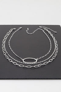 Triple Oval Layered Necklaces