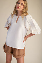 Load image into Gallery viewer, Round Neck Quilted Detail Top