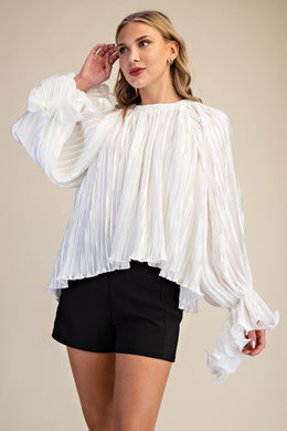 Pleated Full Ruffles Top