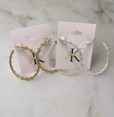 Segmented Hammered Earrings