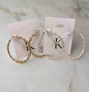 Segmented Hammered Earrings