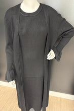 Load image into Gallery viewer, Simple Black Ruffle Cuff Cardigan Duster
