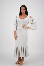 Load image into Gallery viewer, Shimmer Cold Shoulder Dress