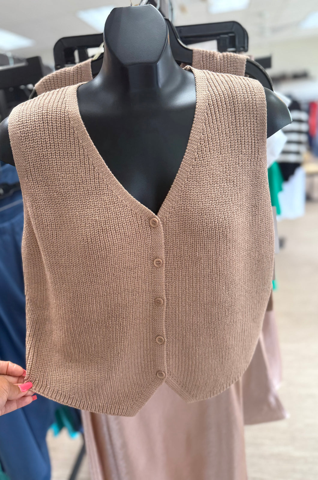 Sleeveless Knit Vest