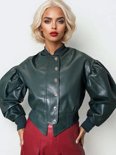 Load image into Gallery viewer, Serving Looks Faux Leather Jacket