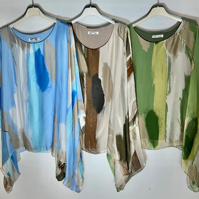 Silk Abstract Printed Top