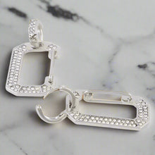 Load image into Gallery viewer, Rhinestone Carabiner Earrings