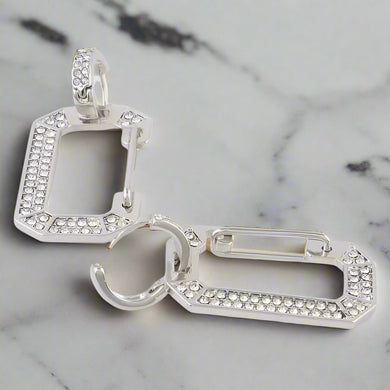 Rhinestone Carabiner Earrings