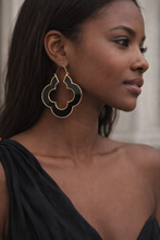 Load image into Gallery viewer, Noir Bloom Statement Earrings