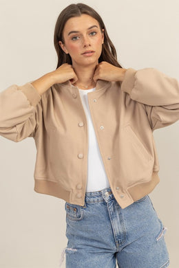 Button Up Bomber Jacket