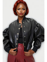 Load image into Gallery viewer, Serving Looks Faux Leather Jacket