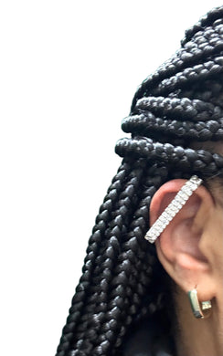 Rhinestone rectangle Ear Cuff