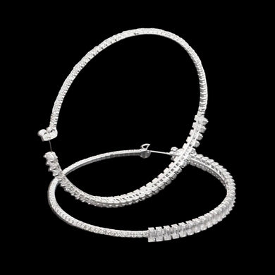 Wide Double Jeweled Hoops