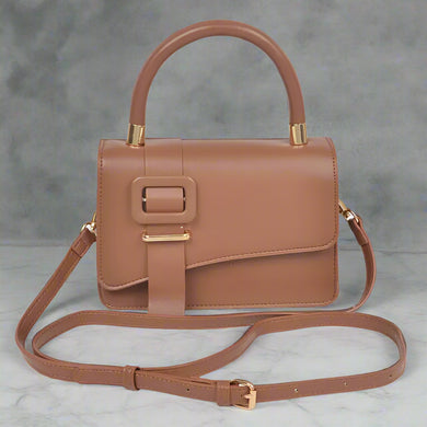 Faux Leather Flap Bag