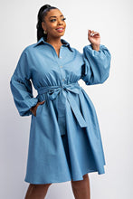 Load image into Gallery viewer, No Words Denim Dress