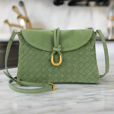 Woven Suede Crossbody