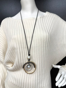 Long Black Strand Necklace