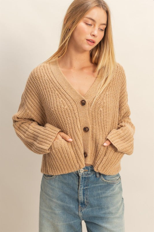Oversized Ribbed Cardigan