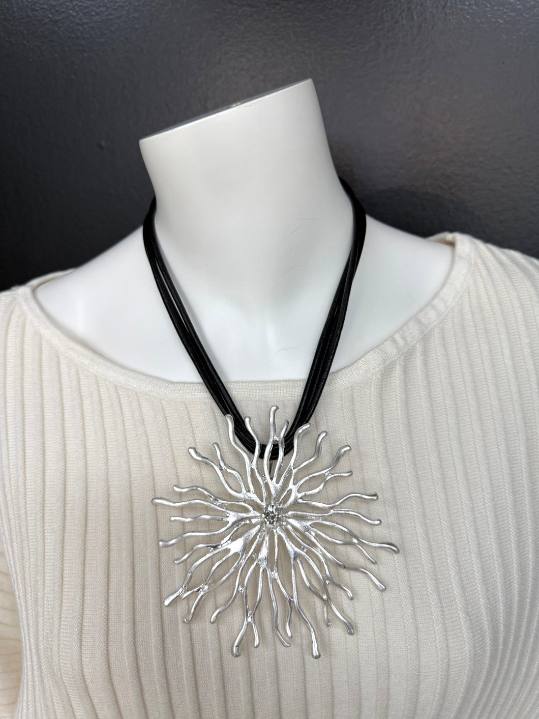 Short Black Strand Necklace
