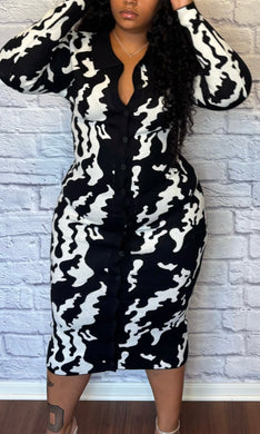 Inkblot Illusion Dress • Curve