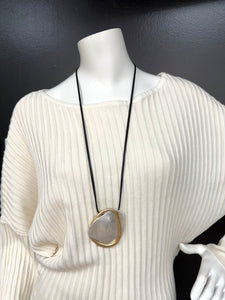 Long Black Strand Necklace