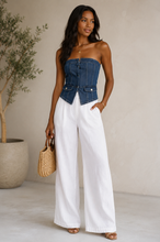 Load image into Gallery viewer, The Golden Hour Denim Corset