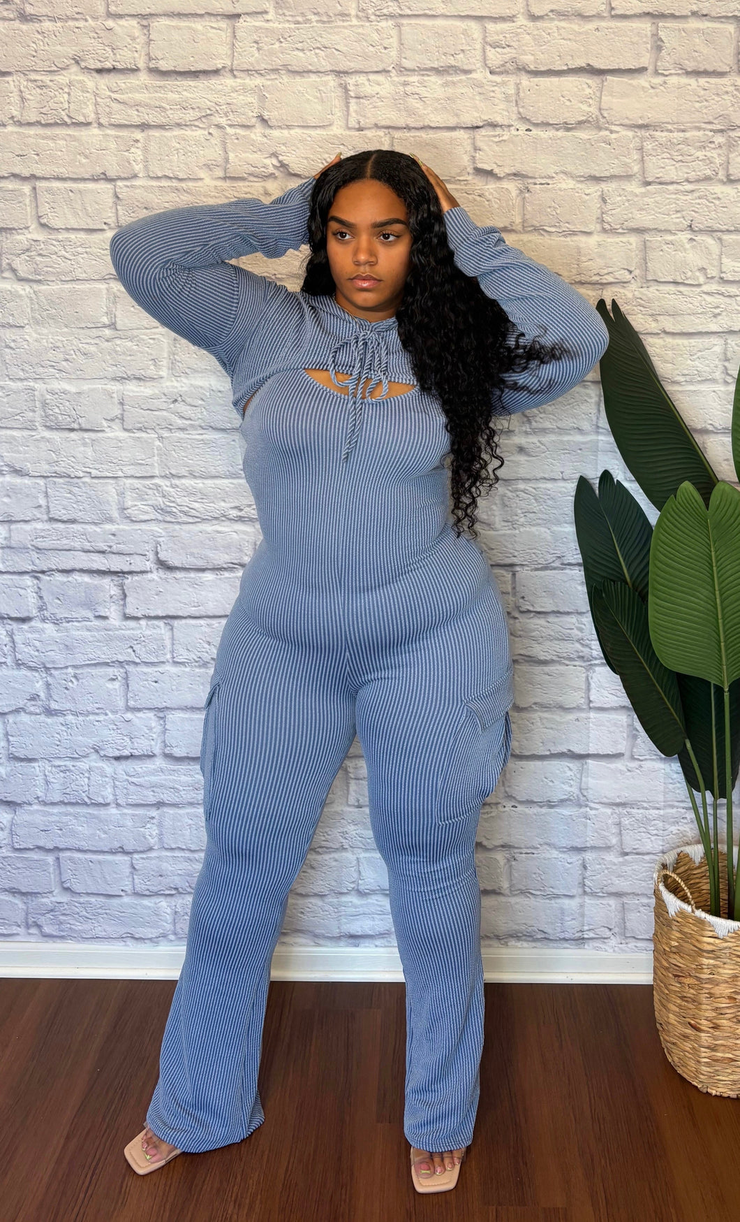 Invite Me Over 2 Pc Jumpsuit • Curve