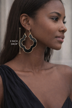 Load image into Gallery viewer, Noir Bloom Statement Earrings