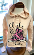 Load image into Gallery viewer, Chucks and Pearls Crop Hoodie