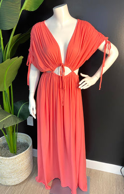 Coral Bliss Maxi Dress