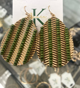 Beaded Fan Earrings