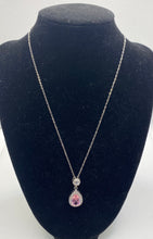 Load image into Gallery viewer, Pink Silver Necklace