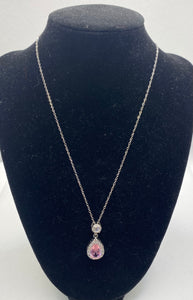 Pink Silver Necklace