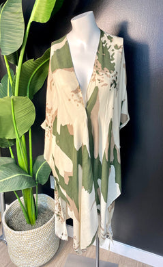 Camouflage Patterned Kimono
