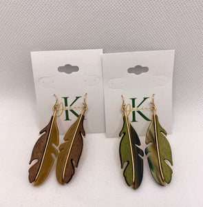 Acrylic Leaf Earrings