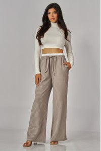 Gray Striped Pants